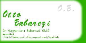 otto babarczi business card