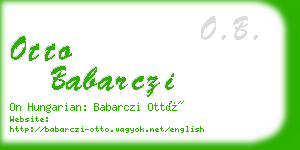 otto babarczi business card